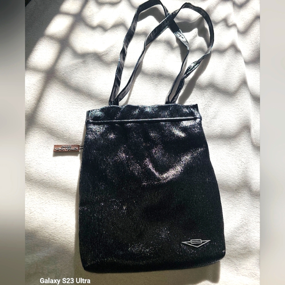 Bottega Veneta Black Leather Purse